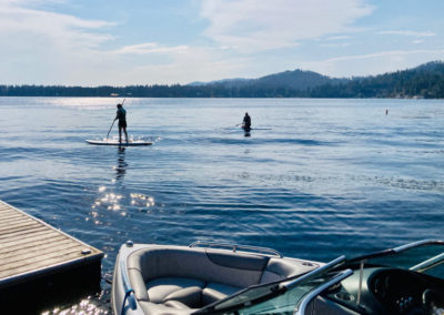 AmpliFi fun at the lake and paddleboarding